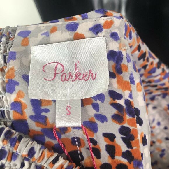 NEW PARKER Melrose Silk Dress Confetti Print  S - Picture 7 of 11